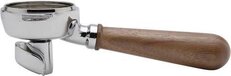 Lelit PLA582W 58mm Portafilter with Wooden Handle - Stainless Steel
