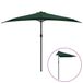 Syfax Balkonparasol half met aluminium paal 300x155 cm groen