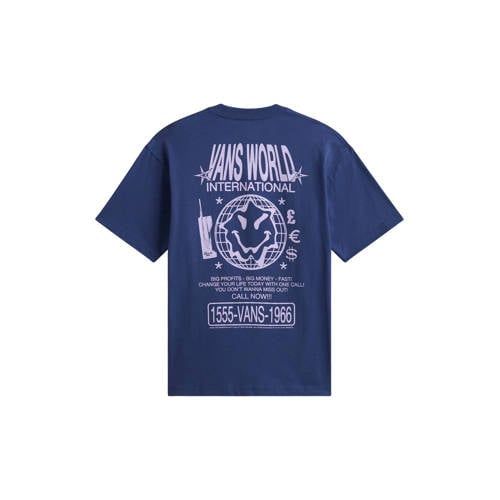 VANS regular fit T-shirt met backprint - blauw