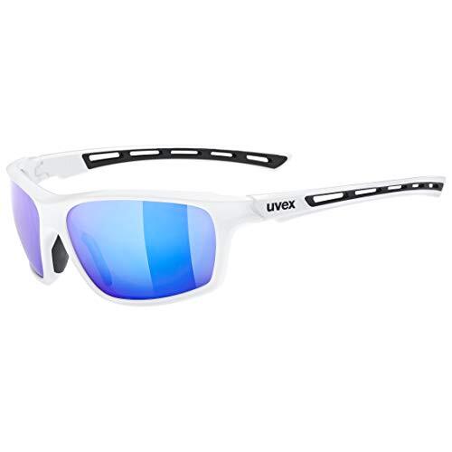 UVEX Sportstyle 229 Glasses, white/mirror blue
