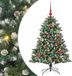 vidaXL Kunstkerstboom Groen 120 cm PVC en Plastic en Staal