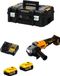 DeWALT Mini-haakslijper DCG408P2T (2 x 5,0 Ah accu's + oplader DCB1104 + TSTAK II opbergbox)