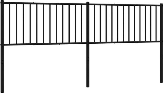 vidaXL Hoofdbord Metaal Zwart 200 cm