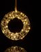 Merkloos Relaxdays LED lichtkrans - Ø 25 cm - Raamdecoratie binnen - Hangend - Sfeerlamp op batterijen - Zilver
