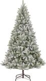 Black Box Trees Nagoya Frosted Kerstboom met Scharnierconstructie - Kunstboom met Volle Uitstraling en 738 Takken - Kerstversiering voor Binnen - H150 x Ø91 cm - Groen