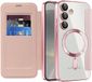 Techsuit Hoesje geschikt voor Samsung Galaxy S24 Plus - SmartMag Book Wallet Case - Geschikt voor MagSafe - Roze