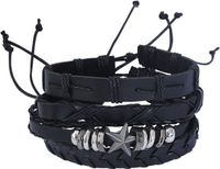 R.E.D. by EMP R.E.D. ROCK-ENGINEERED DESIGN Zwarte armbandenset met vier armbanden Unisex