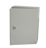 RS PRO Stalen wandbehuizing RAL 7032 IP66, HxBxD 500 mm x 400 mm x 250 mm