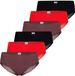 Schiesser Dames Brazil Slip 6 Pack Rood Effen 95% Katoen/5% Elastaan Maat M (38)