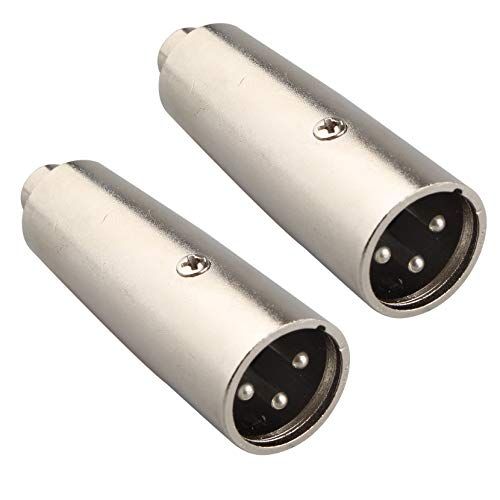 Jopto 2 STKS XLR naar RCA Adapter Microfoon Adapter 3 Pin XLR Mannelijke naar RCA Vrouwelijke Plug Professionele Metalen Plated Connector XLR naar Phono Gender Changer Audio Connector Audio Kabel Microfoon Mic DJ Adapter