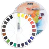 Pébéo - Aquarel Aquarel Doos Aquarel Aquarel Palet 24 Halve glazen & 1 penseel de Zak