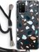 Case Company® - Samsung Galaxy A03S Case with Cord - Terrazzo N°13 - Black Cord - Back Cover