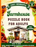 Farmhouse Puzzle Book for Adults
