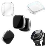 Wigento Fitbit Beschermhoes van transparante, schokbestendige TPU-siliconen voor de Fitbit Versa 4