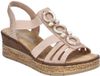 Rieker 63778-31 Plateau Sandalen Dames Oudroze Maat 39