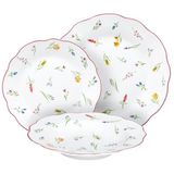Tognana Millefiori tafelservies, 18-delig, voor 6 personen, porselein, wit
