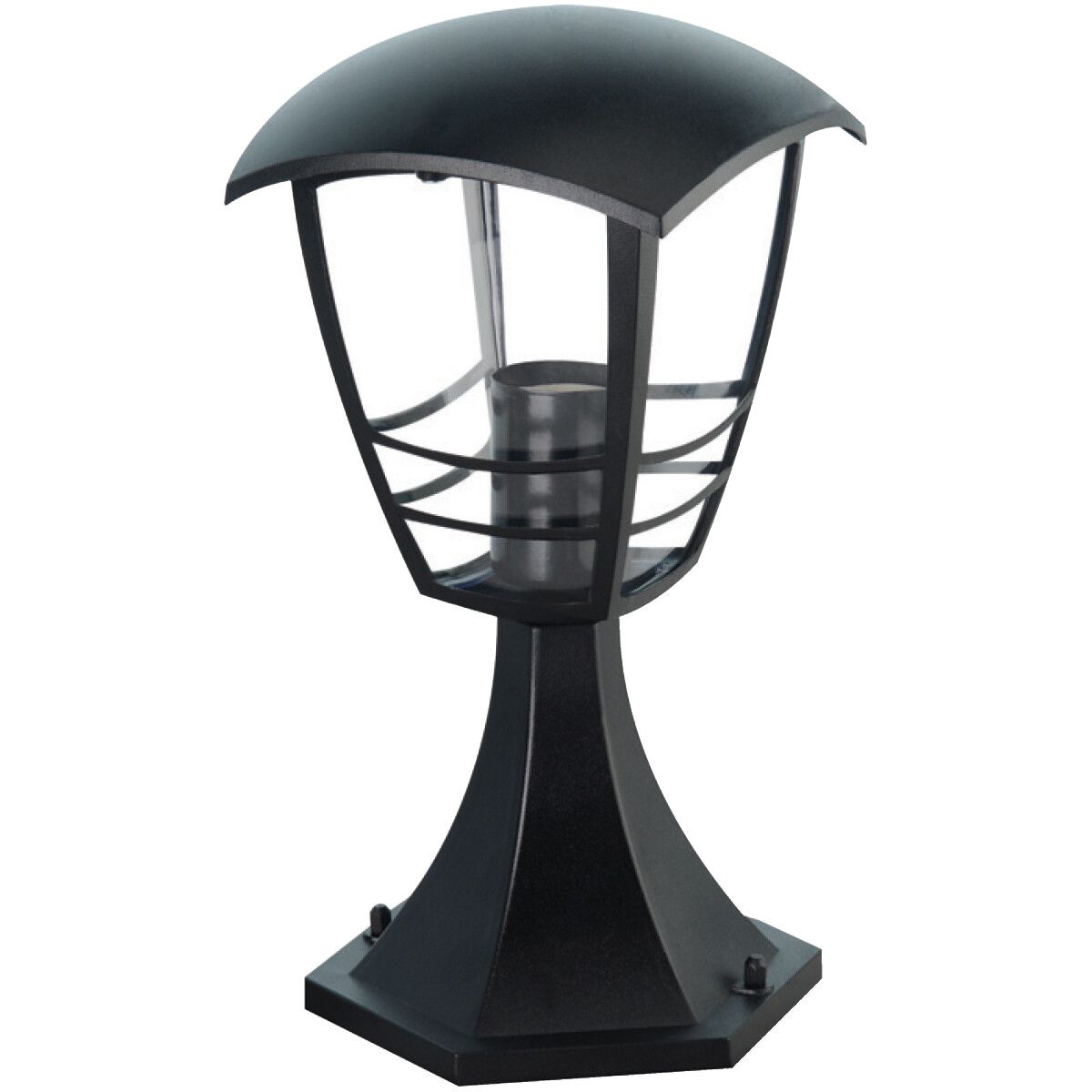 BES LED Narmy 3 Buitenlamp - Staand - Mat Zwart - E27 - Rond - 300cm
