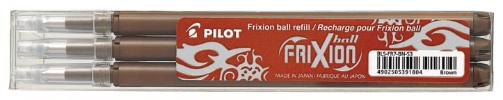 Pilot vullingen voor Frixion Ball en Frixion Ball Clicker bruin etui met 3 stuks
