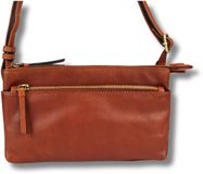 Just Lioné Leren Schoudertas Dames – Cognac – José – Echt Rundleer – Compact & Functioneel