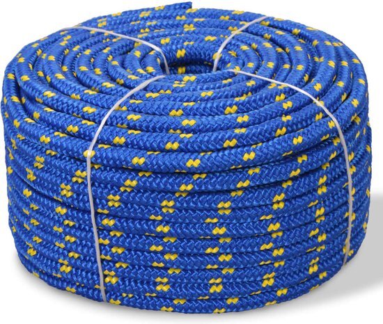 vidaXL Boot touw 10 mm 50 m polypropyleen blauw