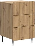 vidaXL - Nachtkastje - Artisanaal - eiken - 43x41x68 cm - Bewerkt hout
