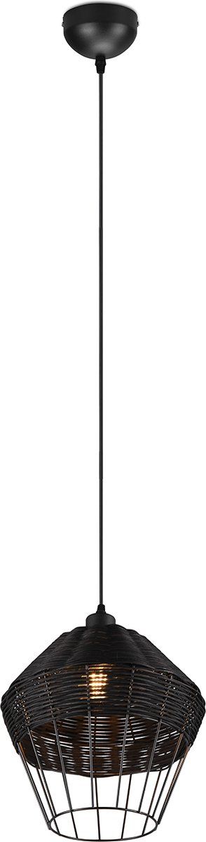 BES LED Trion Bera XL Hanglamp - Zwart - Ø30cm - E27
