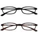 Opulize Fly 2 Stuks Zak Formaat Super Licht Leesbril Mat Zwart Bruin Mannen Vrouwen RR67-12 +3,50
