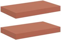 vidaXL Wandplank, 2 stuks, rood, 40 x 23,5 x 3,8 cm, bewerkt hout