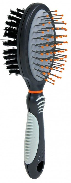 TRIXIE 24152 - Dierenborstel - 6x23 cm - zwart, grijs