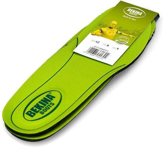 Bekina Ergonomische inlegzolen voor heren en dames, optimaal comfort, 2 lagen, schokdempend, antitranspiratie, wasbaar, EU 38