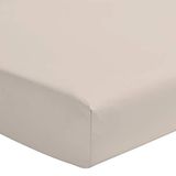 HOME LINGE PASSION Hoeslaken, beige, 160 x 200 cm + 30 cm, 100% katoen, 57 draden/cm²