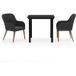 Maison Exclusive - Salon de jardin 3 pièces avec coussins noirs