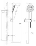 SAT SIKO doucheset, rond, 90 cm
