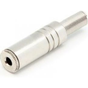 Vrouwelijke 3.5mm Stereo Jack. Verzilverd - (10 st.)