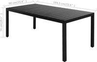 vidaXL 9-delige Tuinset PVC-rattan Zwart