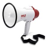 Pyle Draagbare Handluidspreker met ingebouwde Alarmfunctie, Verstelbaar Volume en Stemwisselaar - Werkt op Batterijen en Inclusief Polsband voor Gebruik - Binnen- en Buiten gebruik - PMP39VC (Rood)