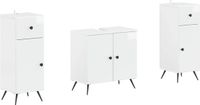 vidaXL - 3-delig - badkamerkast - set - BREDA - Hoogglans - Wit