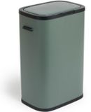 Afvalbak 60L met drukdeksel – Donkergroen – Hygiënische prullenbak – 42 x 28,5 x 62,5 cm