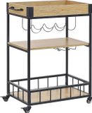 Beliani HULLET Keukentrolley - Lichte houtkleur - MDF