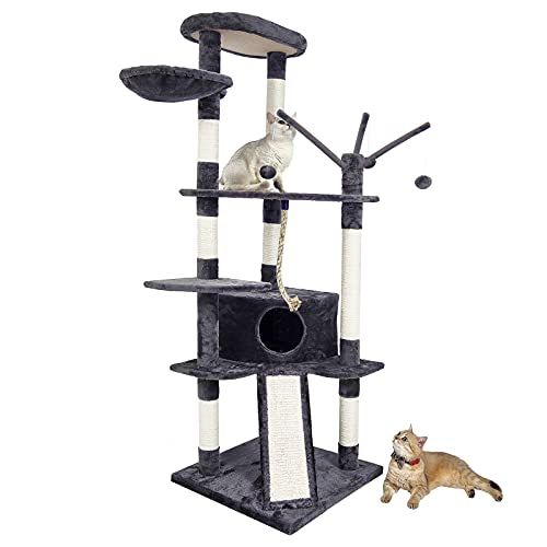 Meerveil Kattenboom kattentoren 167 cm - Donkergrijs