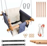 Merkloos Houten Babyschommel - Peuterschommel met Schommelzitje - Indoor en Outdoor