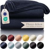 Blumtal Fleece Deken Super Zacht Fleece Plaid 150x200 cm Donker Oceaan Blauw