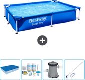 Bestway Rechthoekig Steel Pro Zwembad - 221 x 150 x 43 cm - Blauw