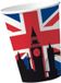 Merkloos / Sans marque Bol Groot Brittanie Union Jack vlag thema wegwerp bekers/bekertjes - 10x stuks - Feestartikelen - landen versiering - karton