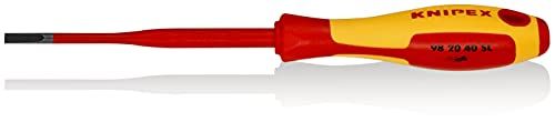 KNIPEX 98 20 40 SL Schroevendraaier (Slim) voor sleufschroeven - 202 mm