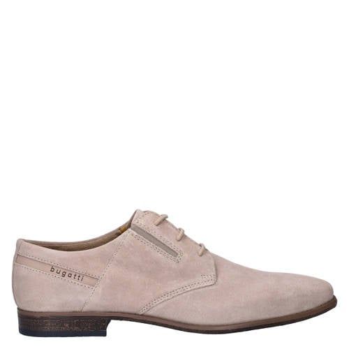 Bugatti Arno suède veterschoenen beige