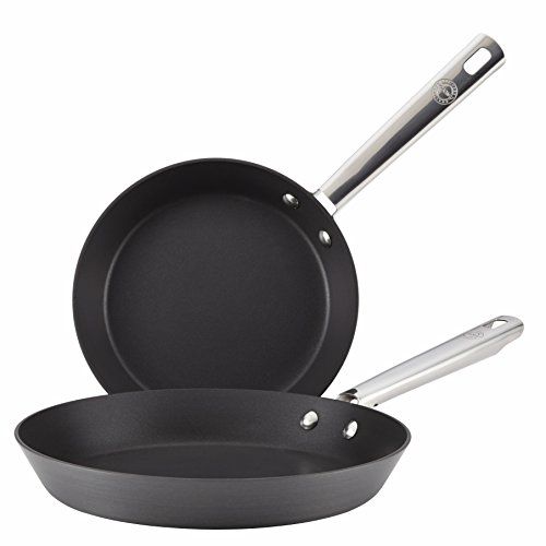 Anolon Professional Hard geanodiseerd Frypan Twinpack - 20 & 28 cm - Zwart