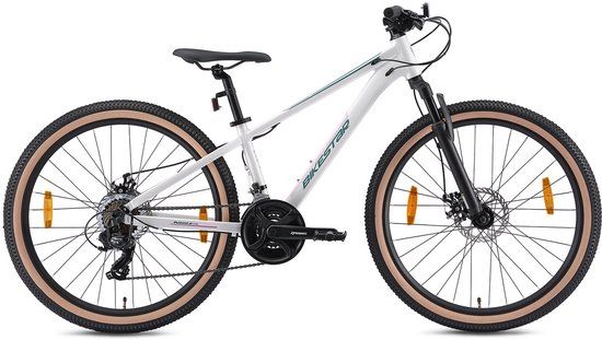 Bikestar 26 inch Hardtail MTB - 21 Speed - White/Pink