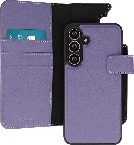 imoshion Hoesje - Samsung Galaxy S25 FE - 2-in-1 Luxe Bookcase - Paars