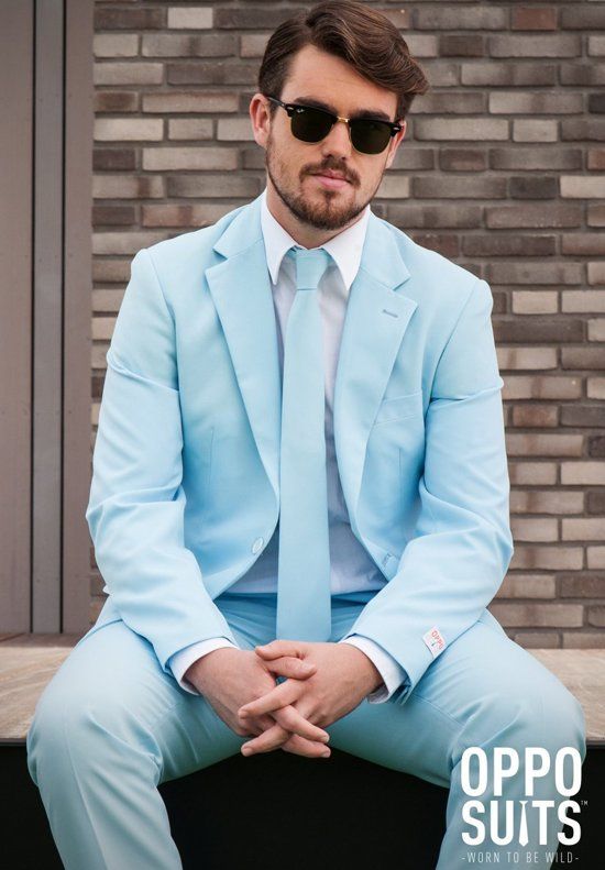 OppoSuits Cool Blue - Kostuum - Maat 56